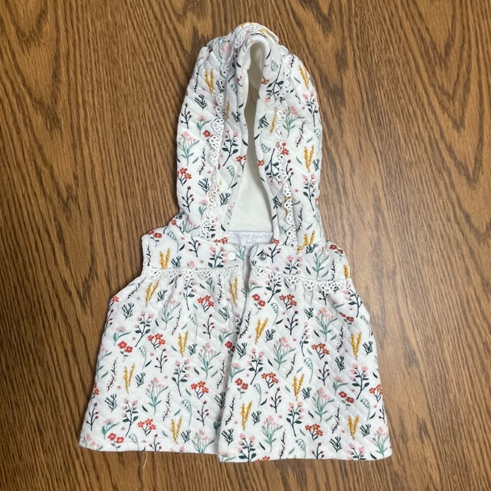 Catherine Malandrino Baby Floral Vest with Hood